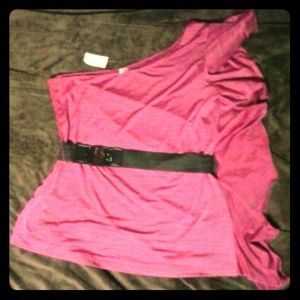 Maurice's Studio Y Pink Top w/ Belt Size XL