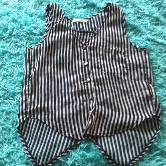 Stripe see through top