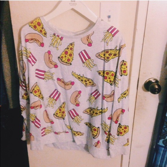 Pizza hot dog fries sweater