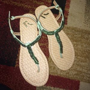 Turquoise sandals
