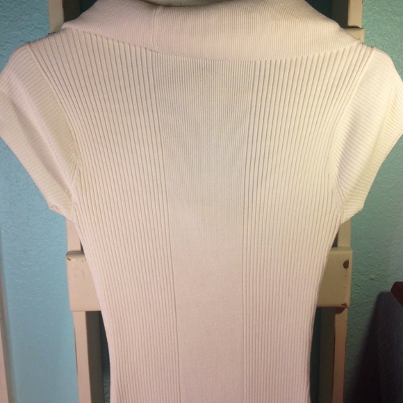 White Cowl Neck Dress - Picture 4 of 4