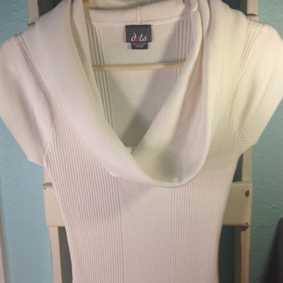 White Cowl Neck Dress - Picture 3 of 4