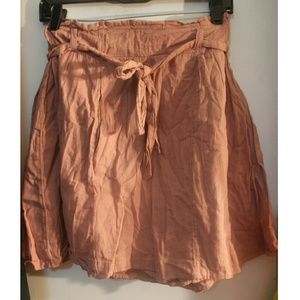 Pretty Pleated Skirt with Tie Belt