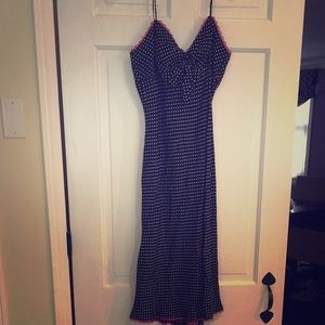 Pink lace trim dress