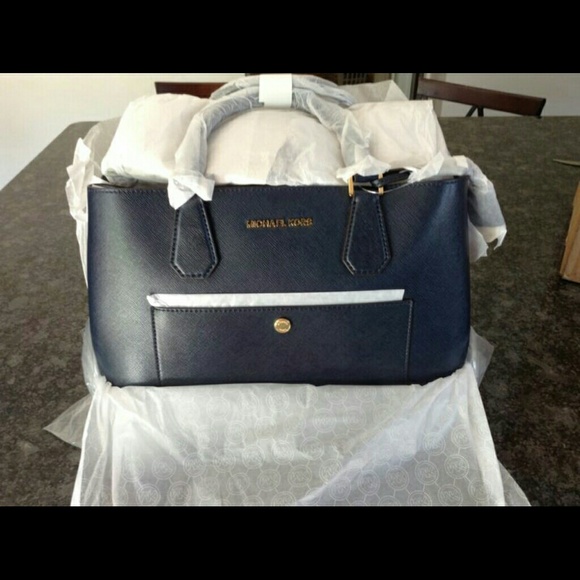 Michael kors greenwich large tote navy