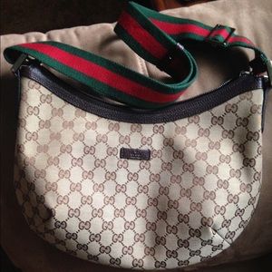 Gucci signature brown handbag