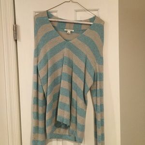 Blue and grey striped Banana Republic sweater