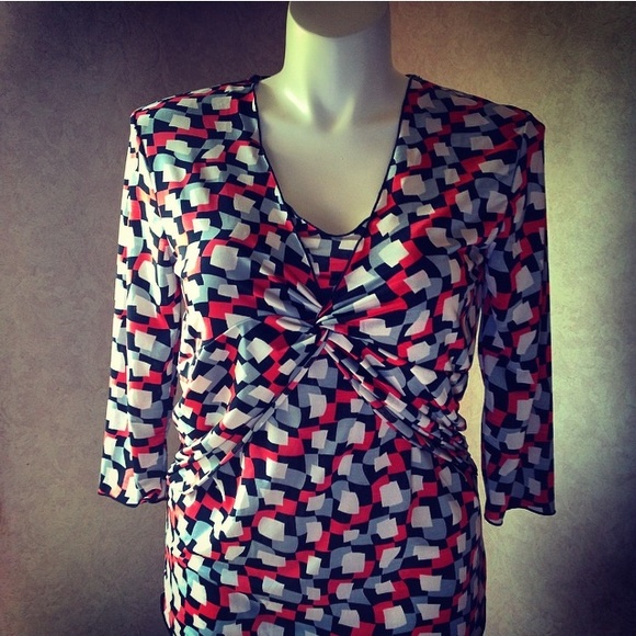 ⚡BCBG MaxAzria checkered layered top⚡