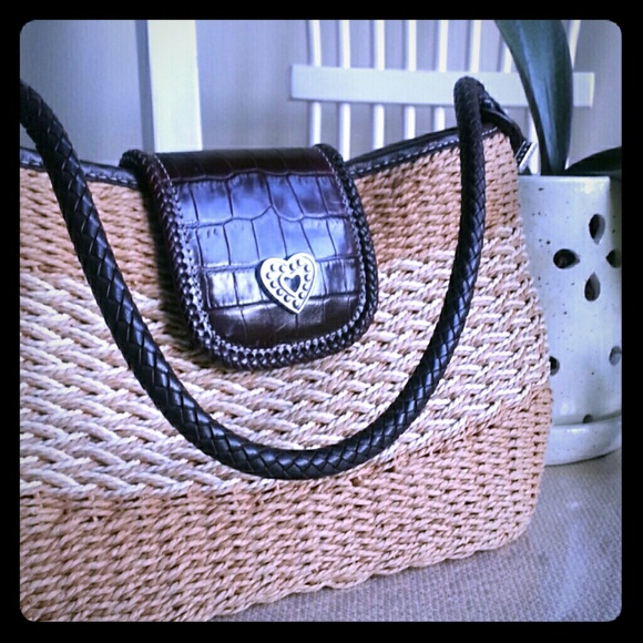 Brighton woven straw handbag
