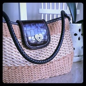 Brighton woven straw handbag