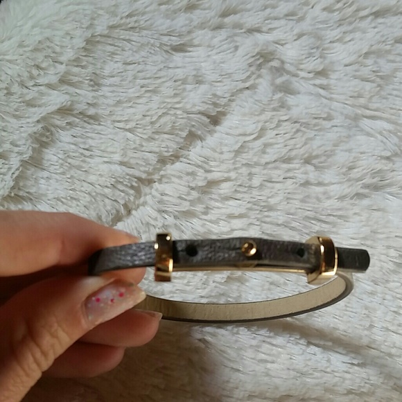 Banana Republic grey faux leather bracelet