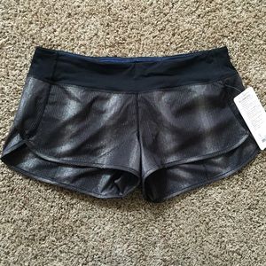 NWT Lululemon Speed Shorts - 10. Metallic Pattern.