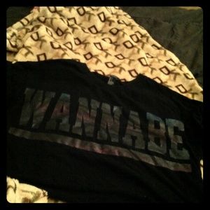 Crop top "WannaBe" shirt