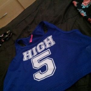 Jersey half shirt tank