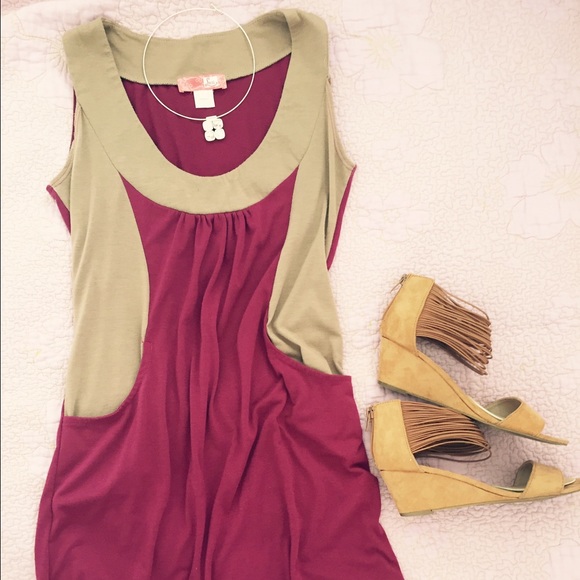 Soft color block Summer dress