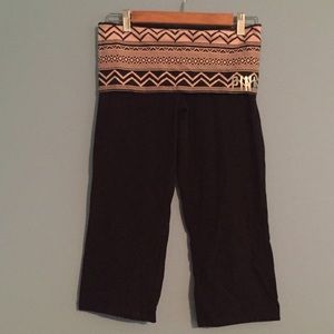 Cropped "Pink" Straight Leg Yoga Pants