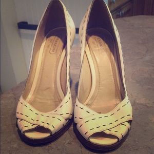Coach peep toe pumps