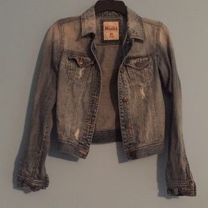Light-Wash Distressed Jean Jacket