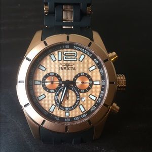 Men watch Invicta gold rose color