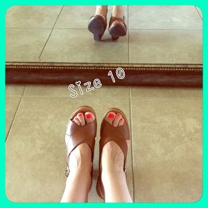 Tan Women's B.O.C. Mika Slingback Wedge Sandal