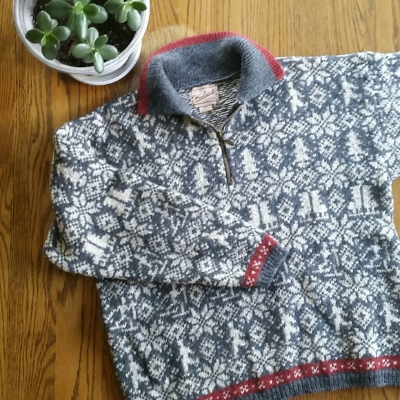 Woolrich Cotton Zip Up Sweater