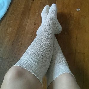 Cream Boot Socks