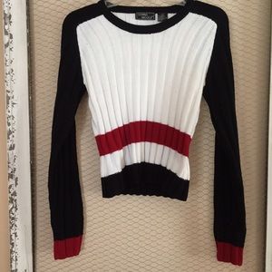 Red white and black vintage sweater