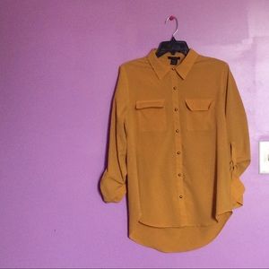 Mustard Colored Button Up Shirt