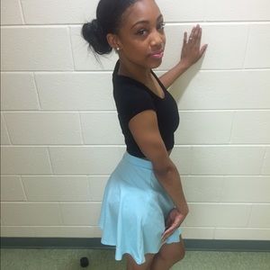 Blue skater skirt