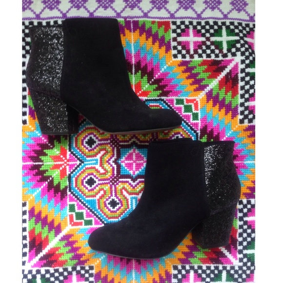 Black mui mui inspired booties