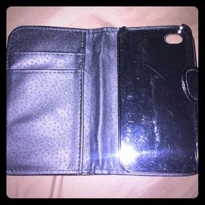 I phone 4/4s wallet case & rubber cover!