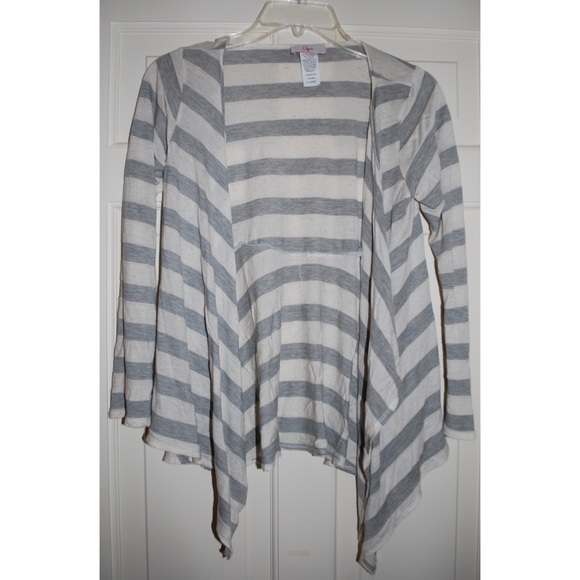 Lightweight Striped Aqua Flyaway Sweater