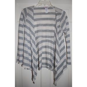 Lightweight Striped Aqua Flyaway Sweater
