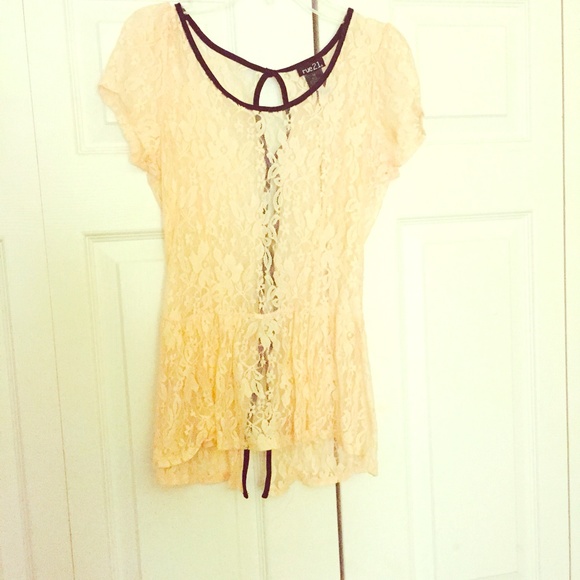Lace Peplum Shirt
