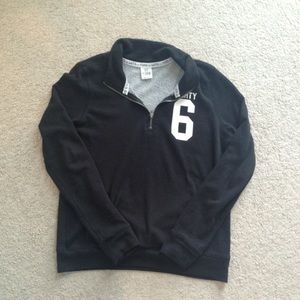 PINK half zip pullover (black)