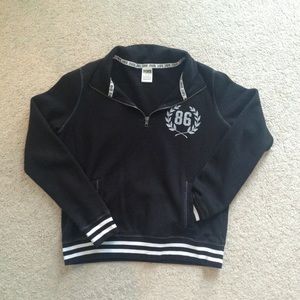 PINK half zip pullover (black)