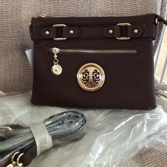 Brown cross body purse