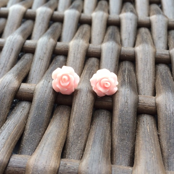 Pink Rose Earrings