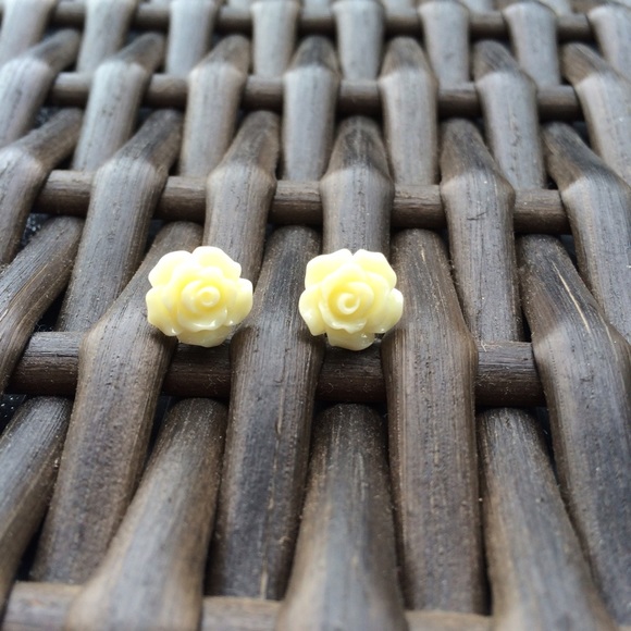 Lemon Rose Earrings