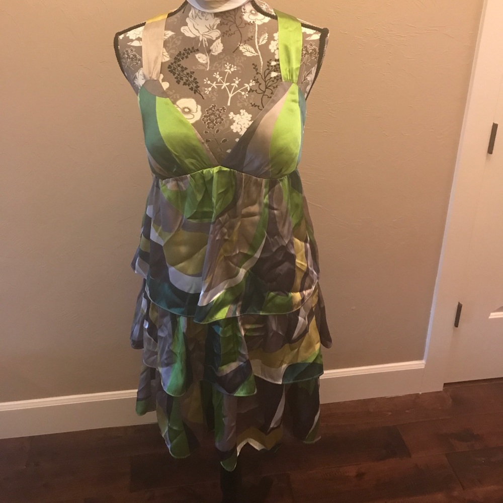 Multicolor sun dress with sash