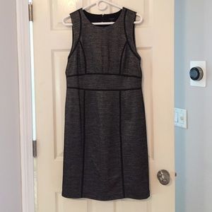 Ann Taylor wool houndstooth plaid dress