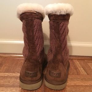 UGG sweater and fur tie boots