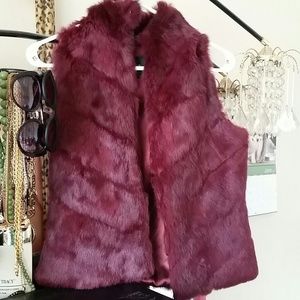 Arden B rabbit fur vest