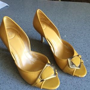 Mustard yellow heels