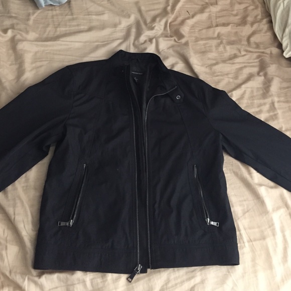 INC men's polyester black zipper jacket. Medium