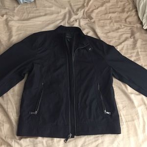 INC men's polyester black zipper jacket. Medium