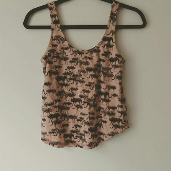 *SOLD*Urban Outfitters Elephant Printed Pink Tank