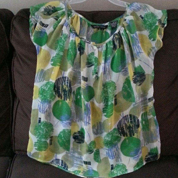 Sheer mod print shirt - Picture 1 of 1