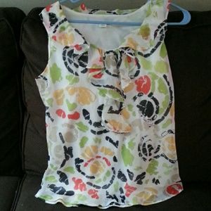 Printed sleeveless top