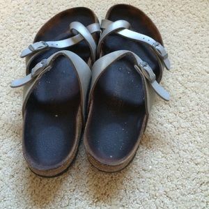 Silver Birkenstocks